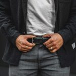 Men's Brogue Leather Belt | Black - Image 4