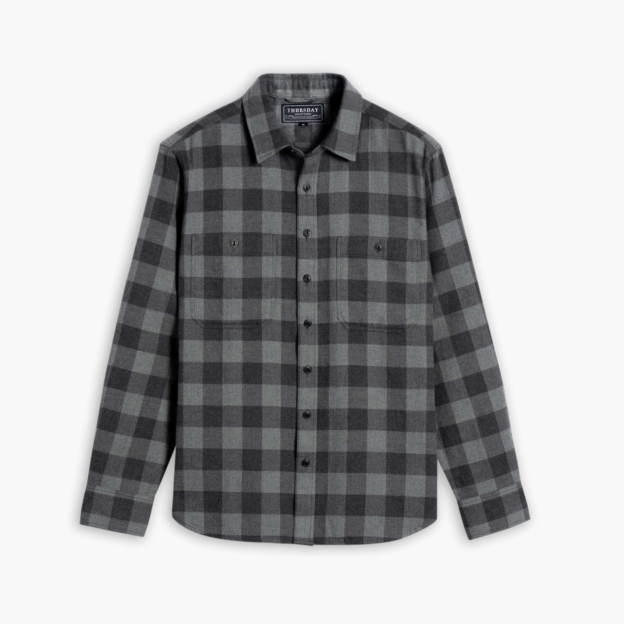 1024x1024-BuffaloCheckShirt-BlackGrey-080724-Front-2x Buffalo Check Shirt | Black & Grey - Image 1