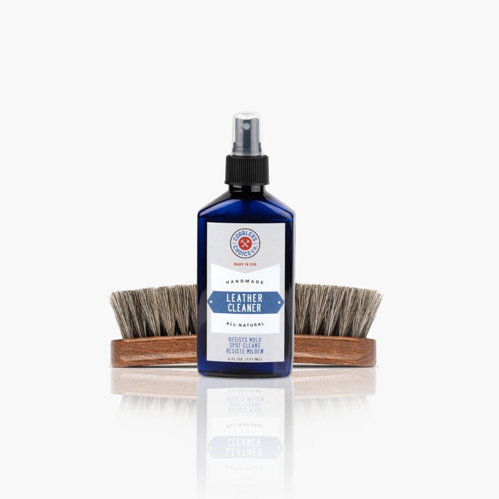 1024x1024-CobblersChoice-LeatherEssentialsBundle-LeatherCleaner-040725-1 Cobbler's Choice Leather Cleaner + Brush Bundle - Image 1