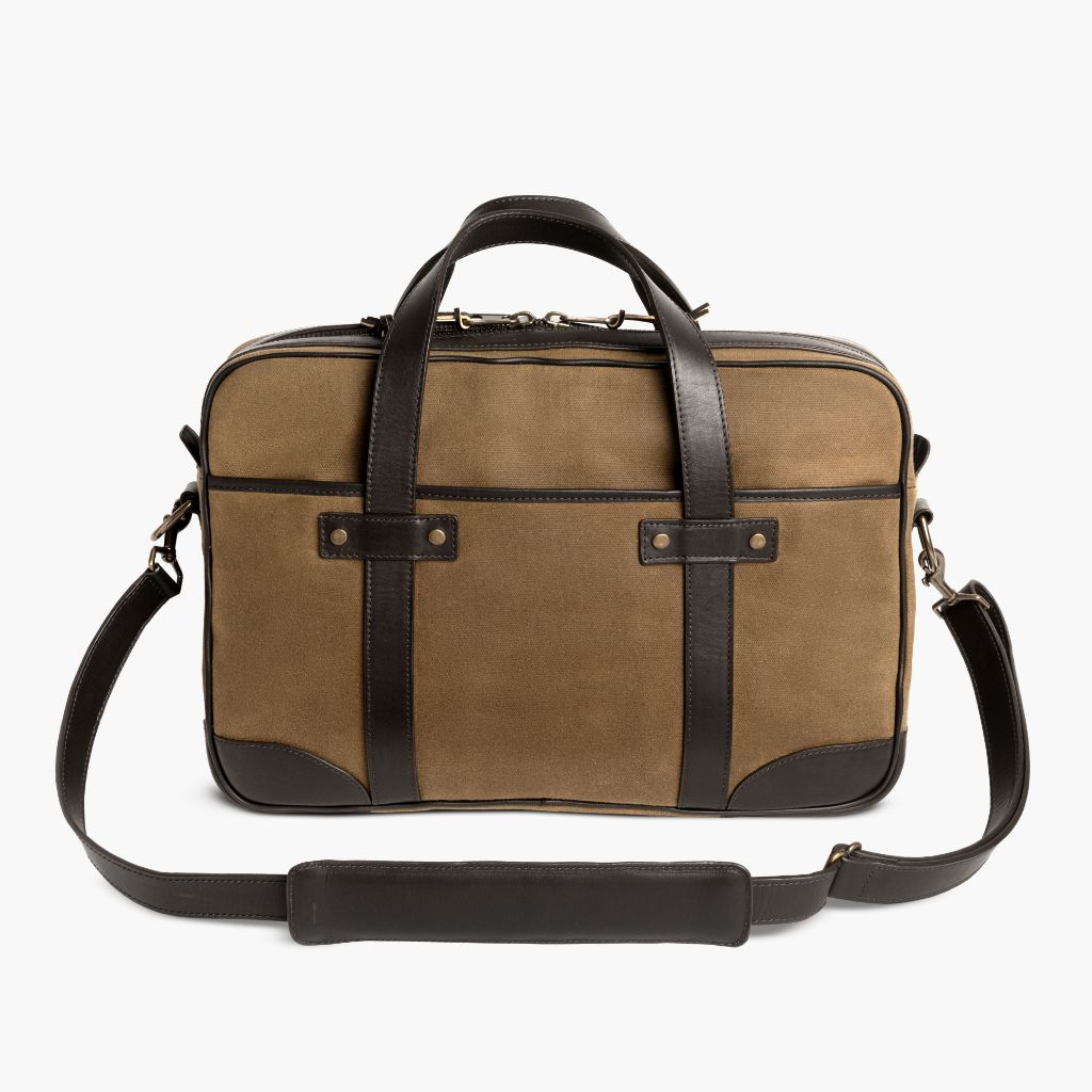 1024x1024-CommuterBag-TanCanvas-082123-FrontStrap2 Commuter Bag | Tan Canvas - Image 1