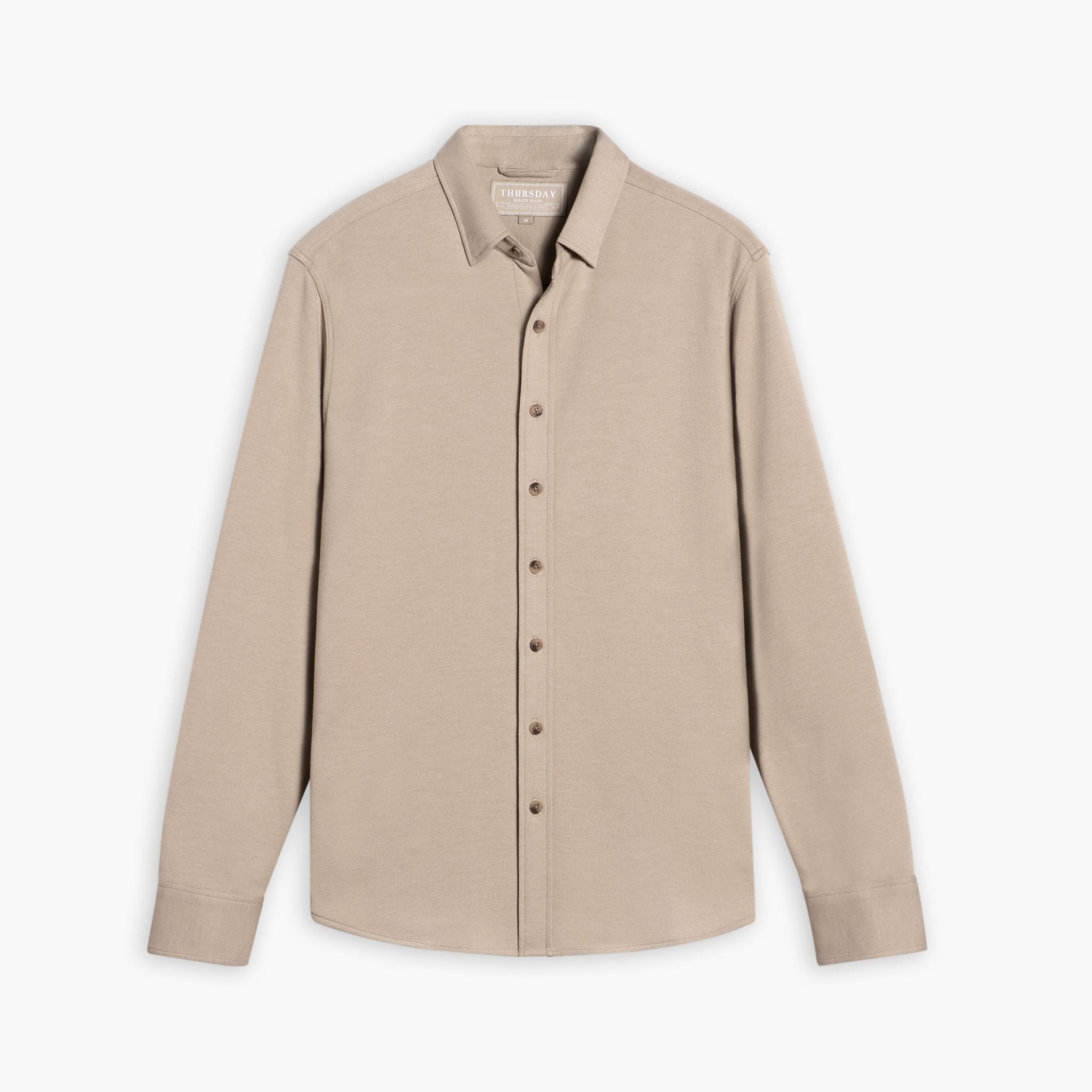 1024x1024-EverydayShirt-Taupe-080724-Front-2x Everyday Button-Down Shirt | Taupe - Image 1