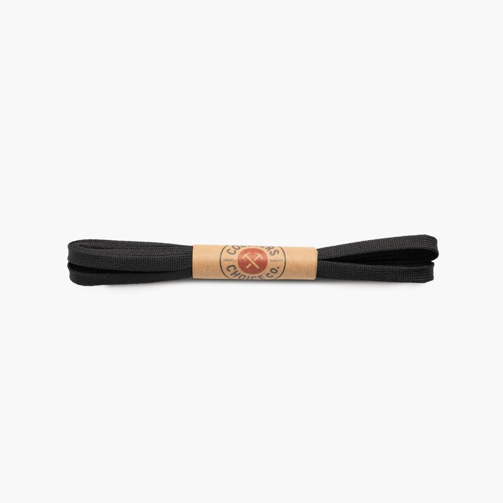 1024x1024-FlatWaxedCottonLaces-Black-090524-1 Men's Sneaker Laces | Black - Image 1