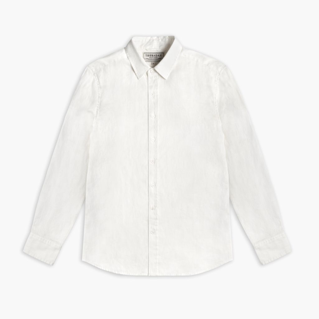 1024x1024-LinenShirt-White-052524-Front Linen Shirt | White - Image 1