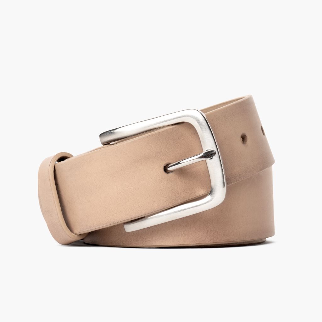 1024x1024-Men-Heritage-NaturalVachetta-072723-Rolled Men's Heritage Leather Belt | Natural Vachetta - Image 1
