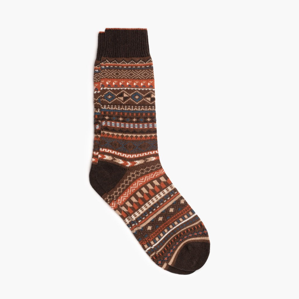 1024x1024-Men-Sodello-Tribal-BurntCrimson-080921-1 Men's Geo Sock | Burnt Crimson - Image 1
