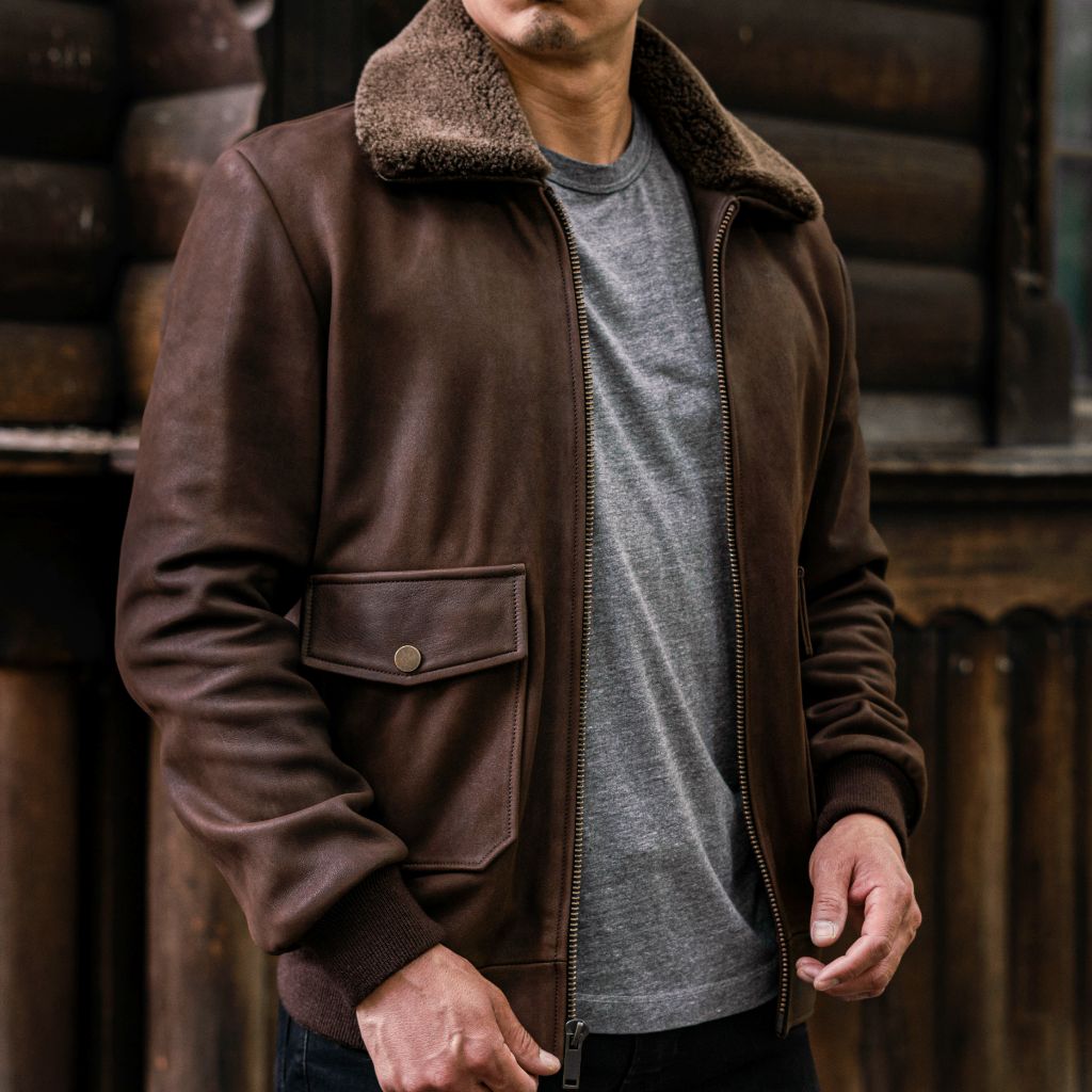 1024x1024-Mens-FlightJacket-Tobacco-080724-1 Flight Jacket | Tobacco - Image 1