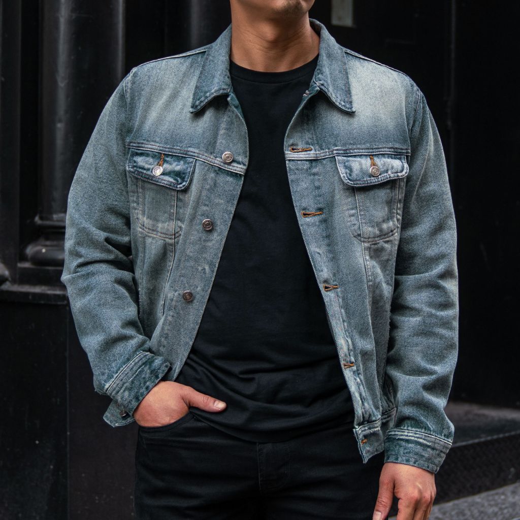 1024x1024-Mens-Jackets-Denim-Trucker-WashedIndigo-010423-1 Denim Trucker Jacket | Washed Indigo - Image 1