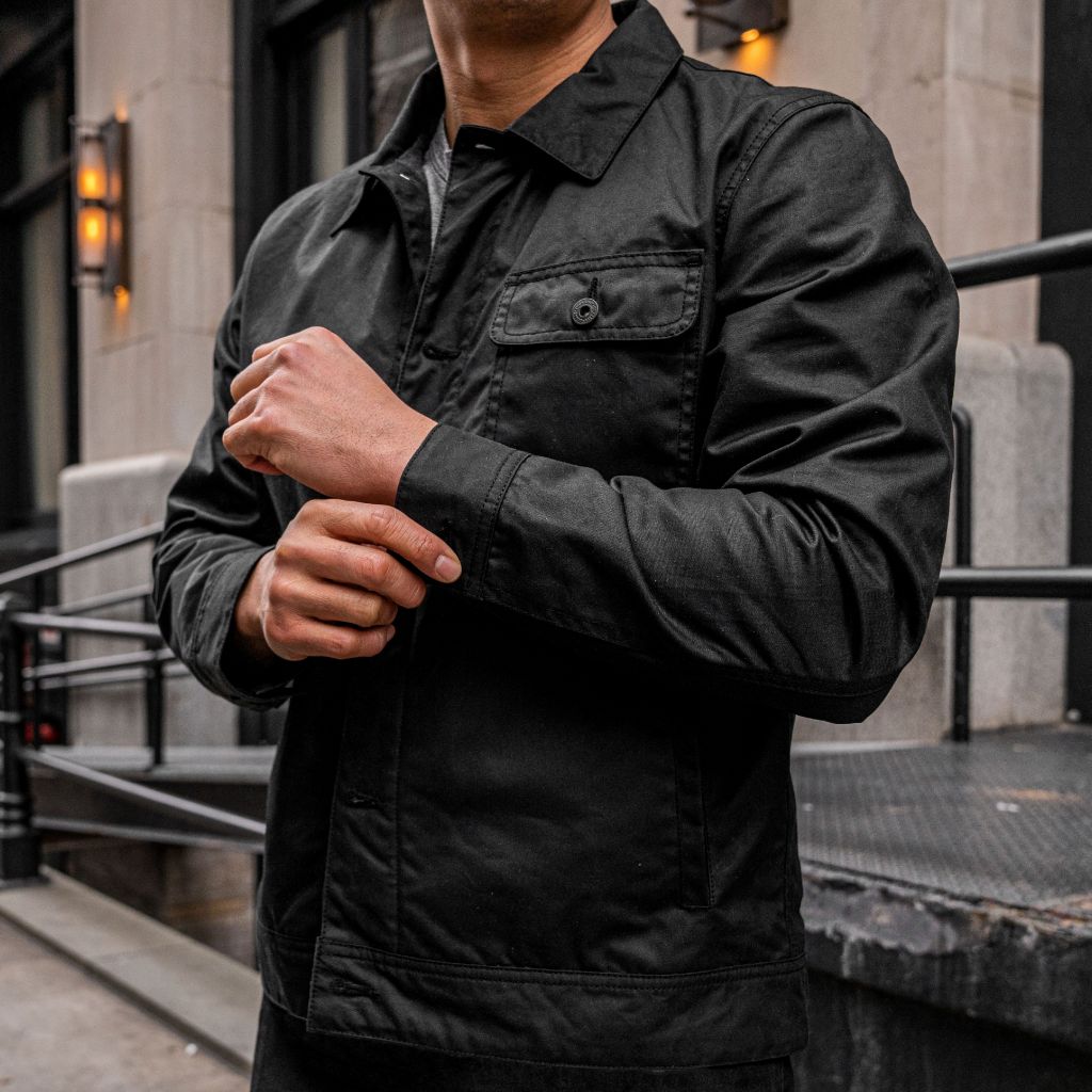 1024x1024-Mens-Jackets-Field-Black-022723-1 Waxed Canvas Field Jacket | Black - Image 1