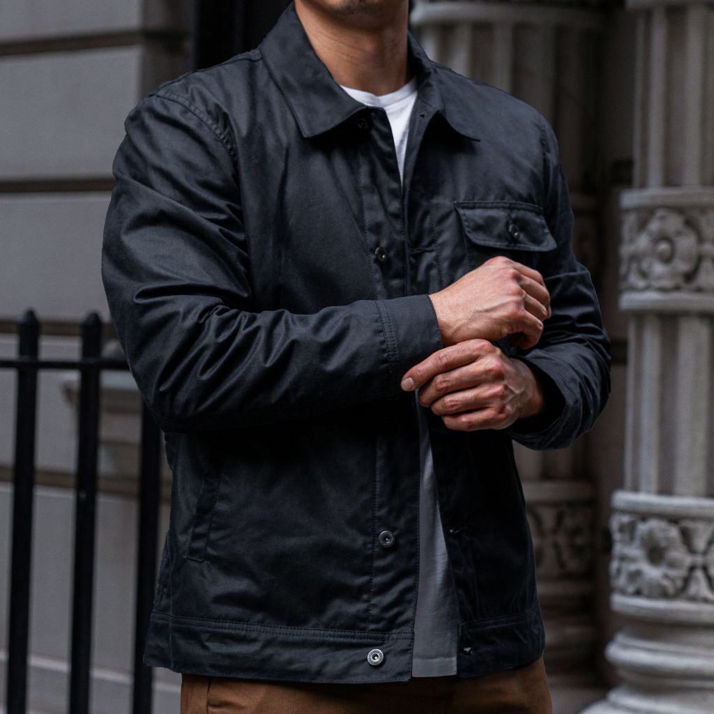 1024x1024-Mens-Jackets-WaxedCanvasField-Navy-091423-1 Waxed Canvas Field Jacket | Navy - Image 1