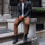 Waxed Canvas Field Jacket | Navy - Image 3