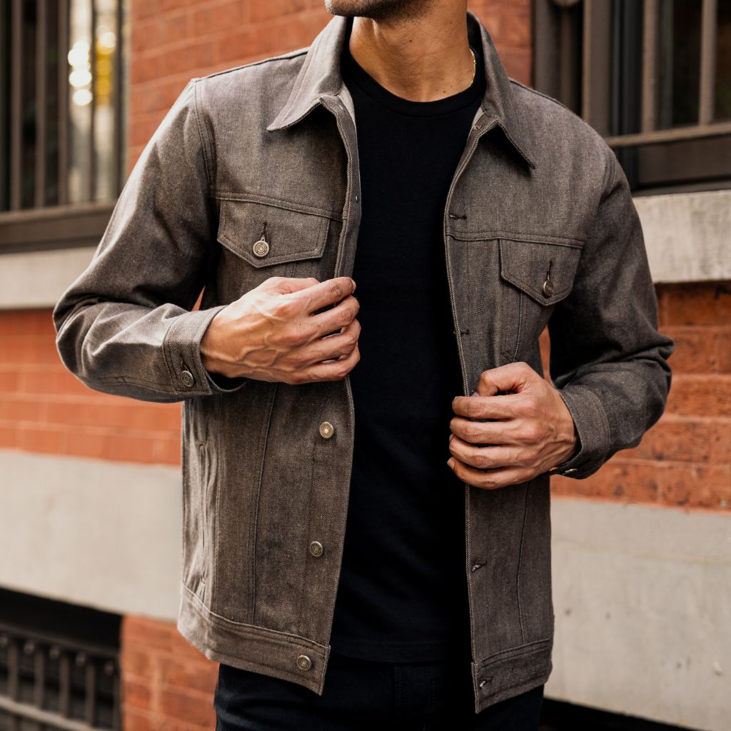 1024x1024-Mens-SelvedgeDenimTruckerJacket-Canyon-101524-1 Selvedge Denim Trucker Jacket | Canyon - Image 1