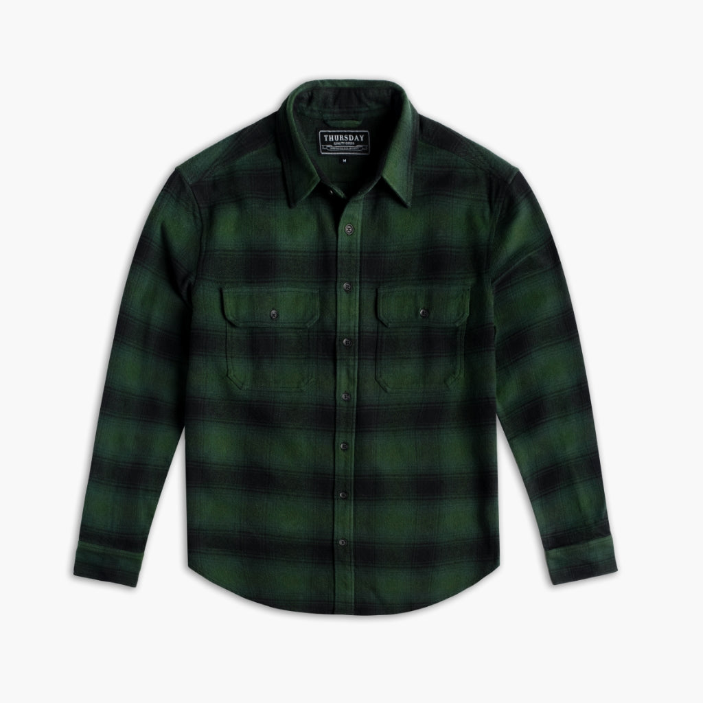 1024x1024-Mens-Shirts-SummitFlannel-Evergreen-110123-Front Summit Flannel Shirt | Evergreen - Image 1