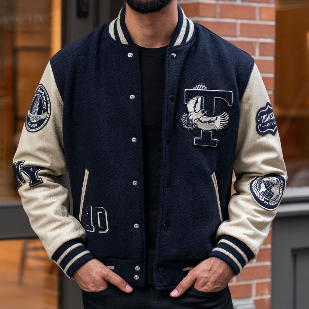 1024x1024-Mens-VarsityJacket-Navy-10Year-110124-1 Varsity Jacket | Navy 10 Year - Image 1