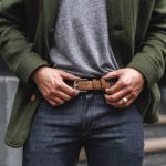 Men's Refined Leather Belt | Cognac Suede - Image 4