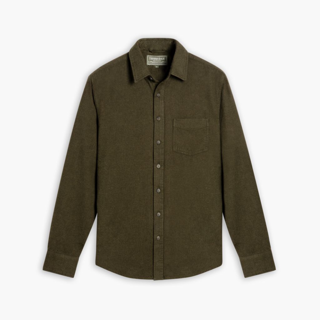 1024x1024-SolidShirt-Olive-100924-Front Solid Shirt | Olive - Image 1