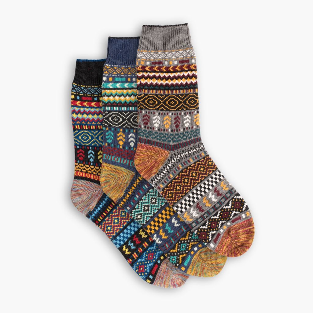 1024x1024-Women-Giza-3Pack-Black-BlueIris-Grey Women's Giza Sock | 3-Pack - Image 1