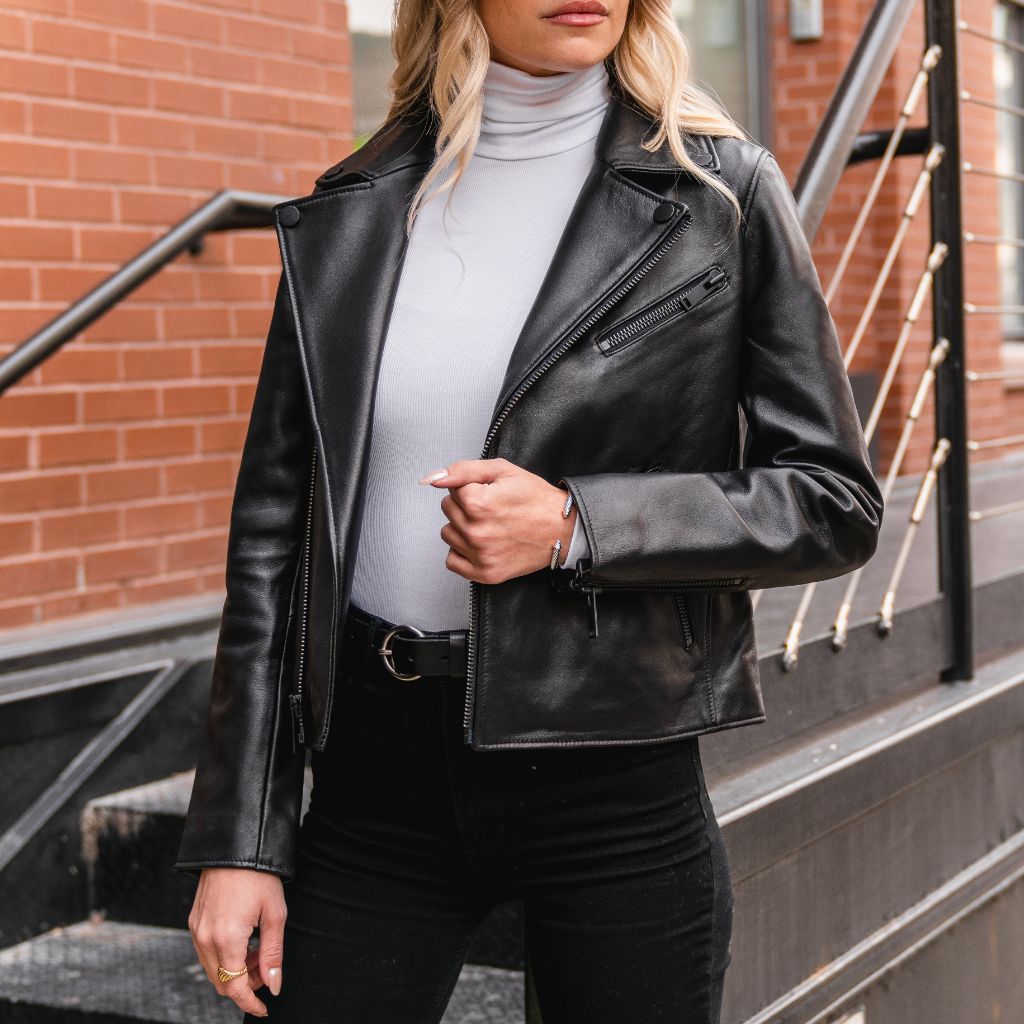 1024x1024-Women-MotoJacket-Black-101923-1 Motorcycle Jacket | Black - Image 1