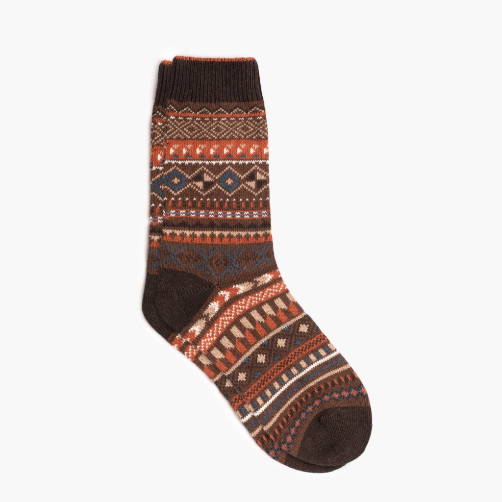 1024x1024-Women-Sodello-Tribal-BurntCrimson-080921-1 Women's Geo Sock | Burnt Crimson - Image 1