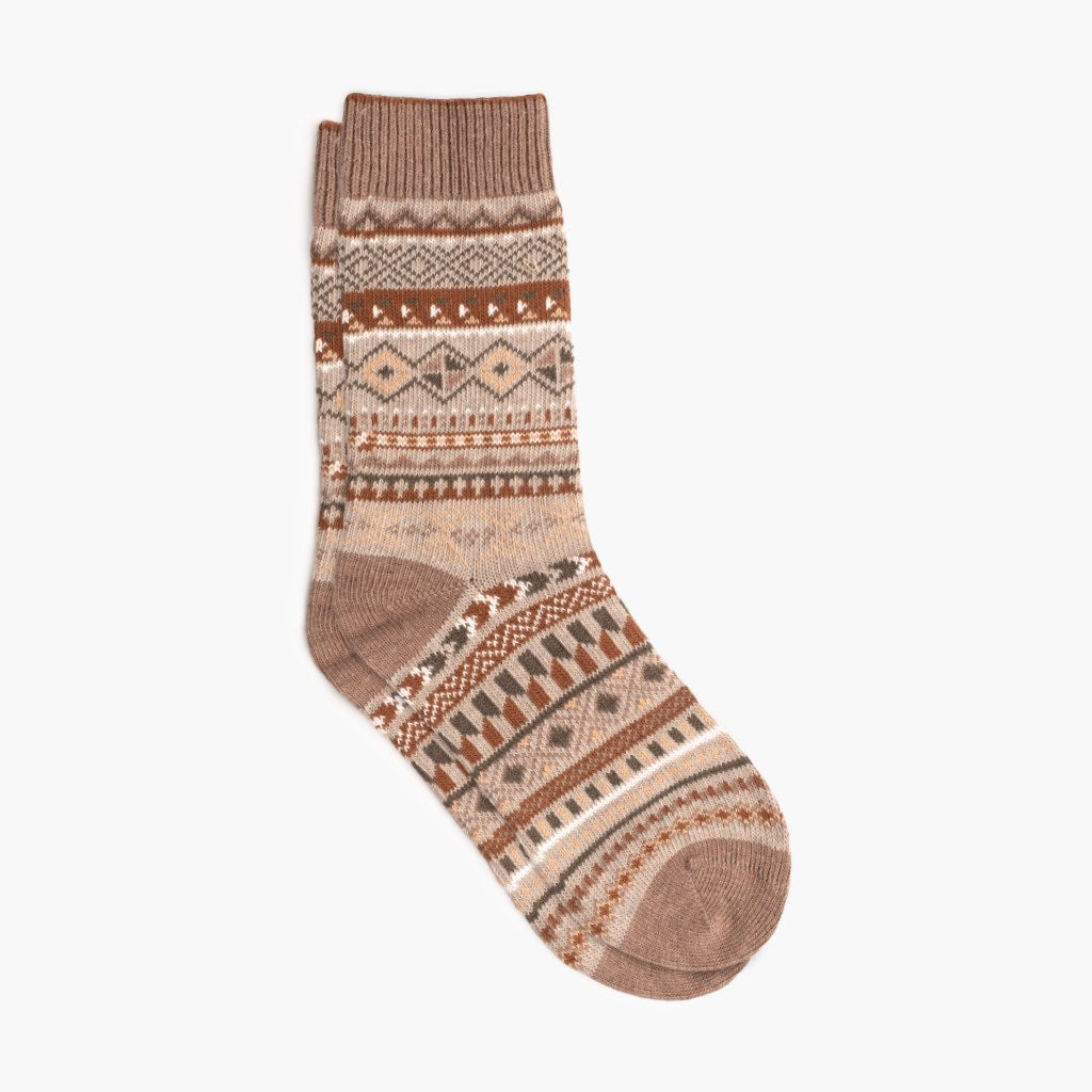 1024x1024-Women-Sodello-Tribal-Taupe-080921-1 Women's Geo Sock | Taupe - Image 1