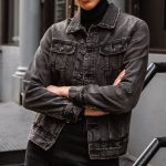 Denim Trucker Jacket | Faded Black - Image 2
