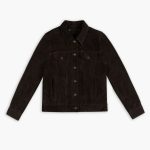 Suede Trucker Jacket | Chocolate - Image 4