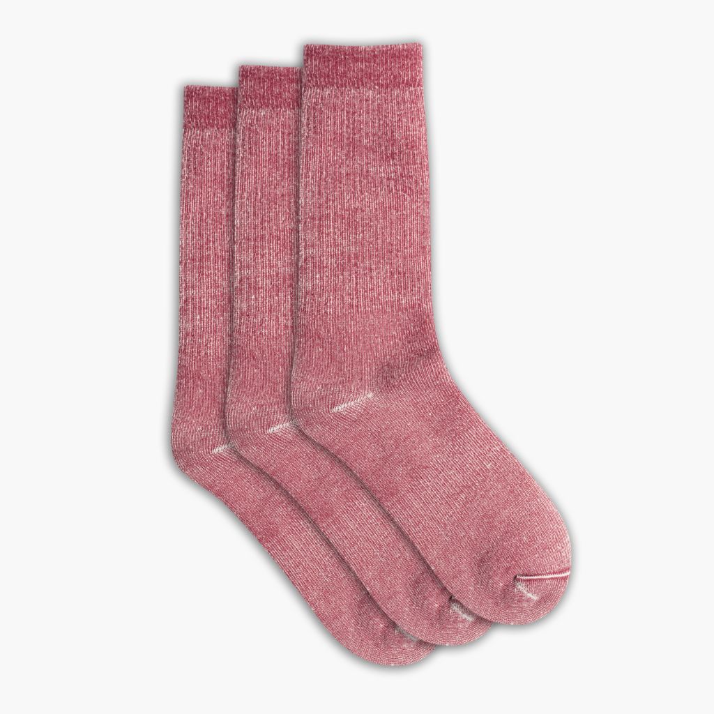 1024x1024-WoolCabinSock-Red-3Pack-041025 Men's Wool Cabin Sock | Red 3-Pack - Image 1