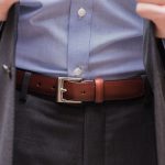 Men's Classic Leather Belt | Brandy - Image 3