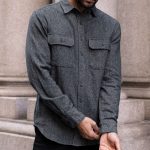 Summit Flannel Shirt | Blue Herringbone - Image 6