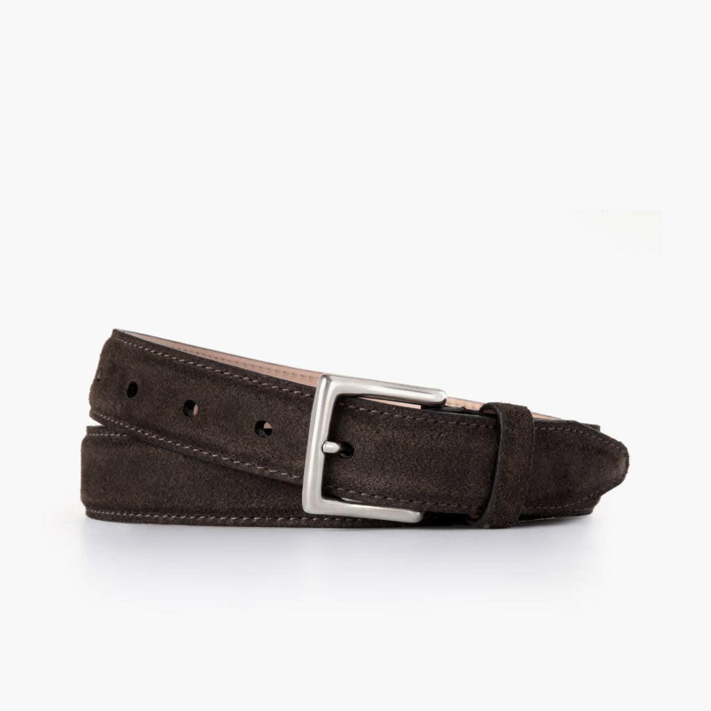 Straight_Classic_DarkOlive_Womens_1 Women's Classic Leather Belt | Dark Olive Suede - Image 1
