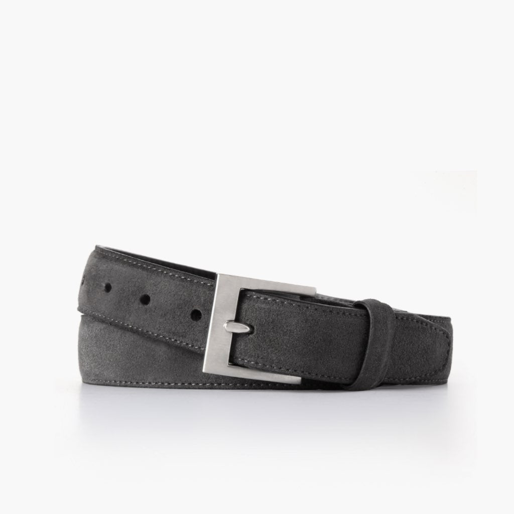 Straight_Classic_ShadowGrey Men's Classic Leather Belt | Shadow Grey - Image 1