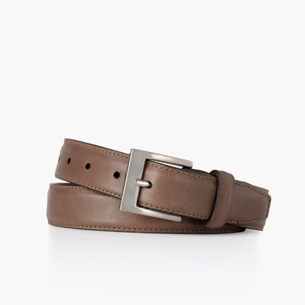 Straight_Classic_Walnut_1 Men's Classic Leather Belt | Walnut - Image 1